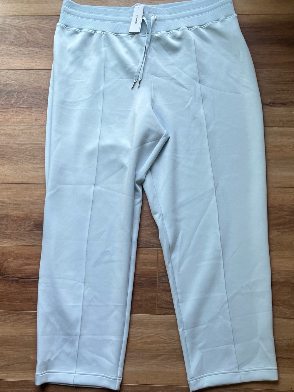NWT Spanx baby blue heavy air essentials tapered leg pull on pants 3x Tall